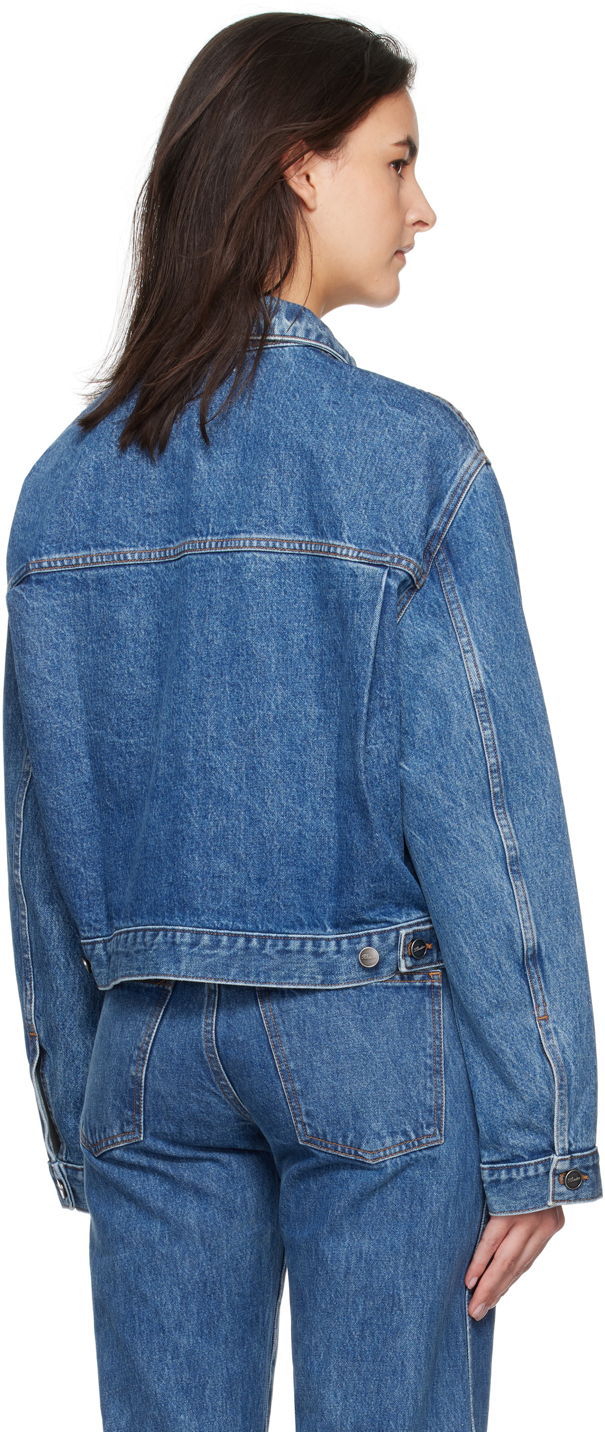 KHAITE Blue Saunder Denim Jacket