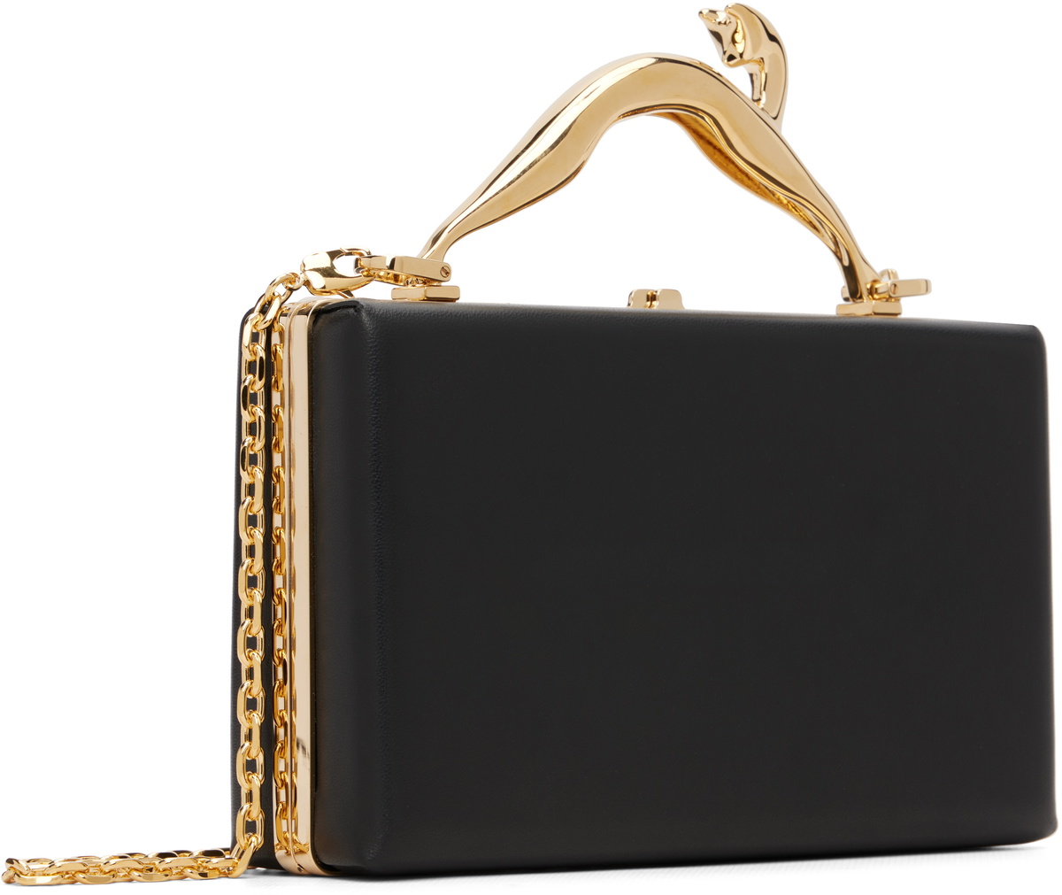 Lanvin Black Fusion Cat Leather Clutch