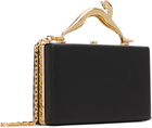 Lanvin Black Fusion Cat Leather Clutch