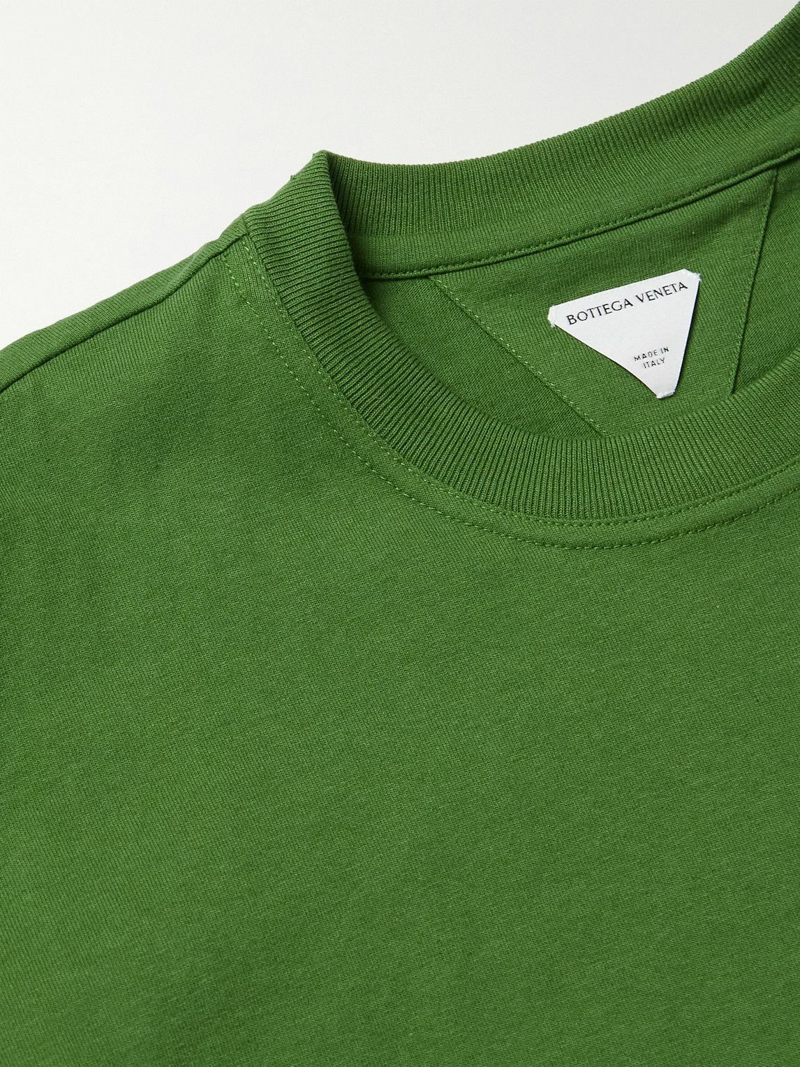 Cotton Jersey T Shirt in Green - Bottega Veneta