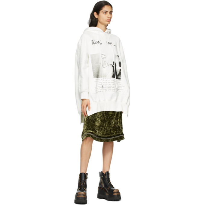 R13 White Anton Corbijn Edition U2 Miami Cape Hoodie R13