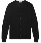 John Smedley - Wool and Cotton-Blend Cardigan - Black