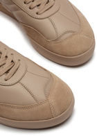 Chloe Kick Panelled Leather Sneakers Tan