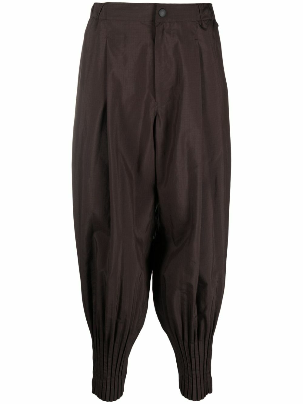 Homme Plissé Issey Miyake Brown Cascade Ripstop Tapered Trousers