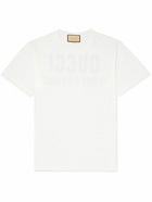 GUCCI - Logo-Print Cotton-Jersey T-Shirt - White