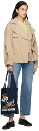 House of Dagmar Beige Aviator Denim Jacket