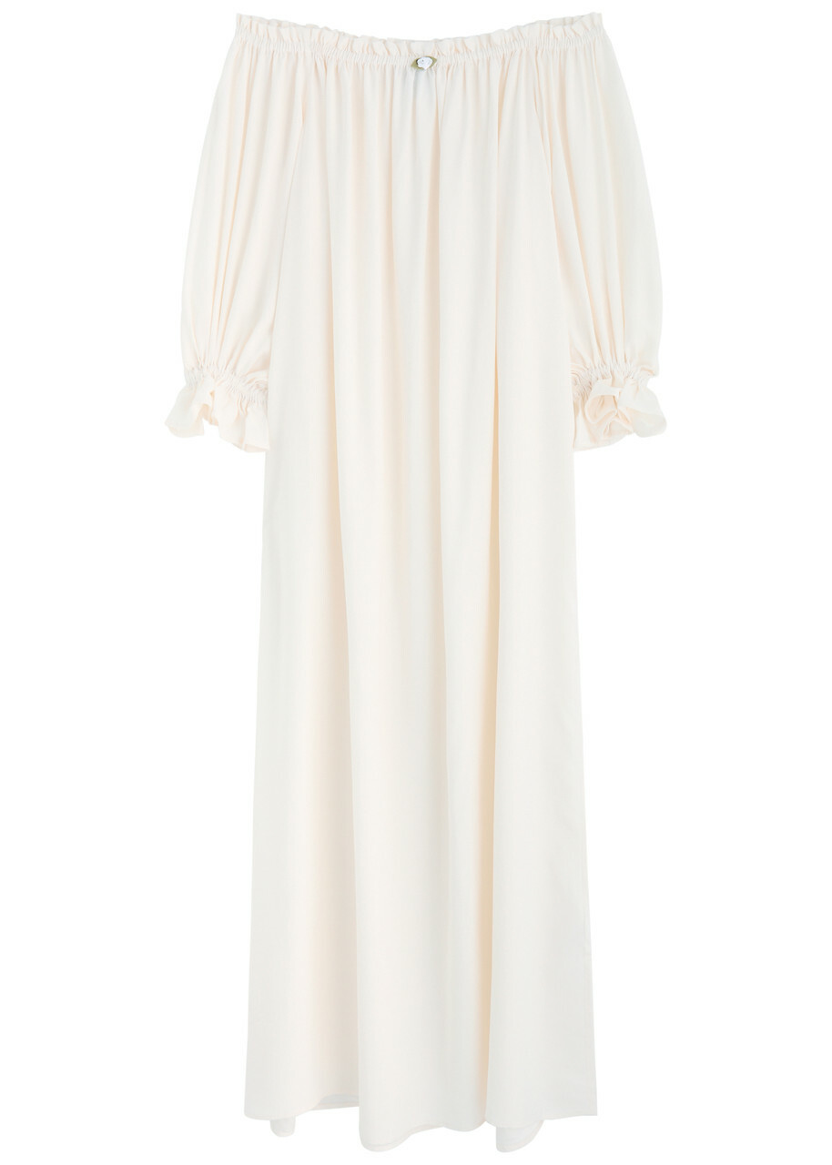 Sleeper Zephir Off-the-shoulder Maxi Dress White