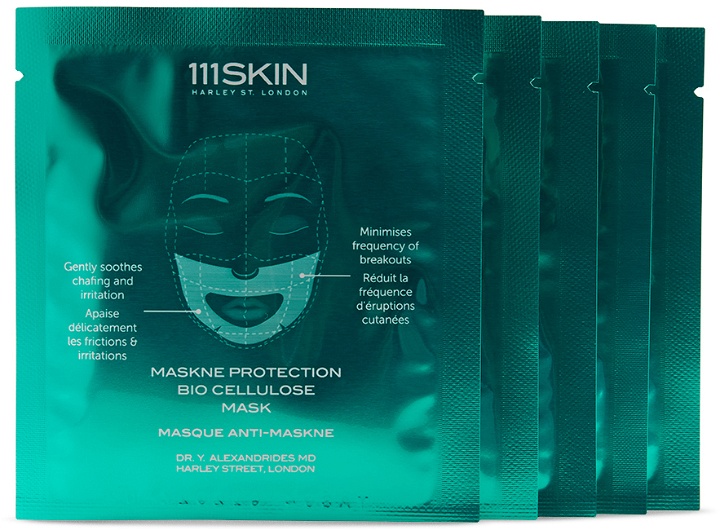 Photo: 111 Skin Five-Pack Maskne Protection Bio Cellulose Masks, 10 mL