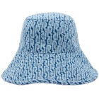 Paco Rabanne Women's Logo Denim Bucket Hat in Blue