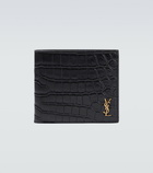 Saint Laurent - East/West croc-effect bifold wallet