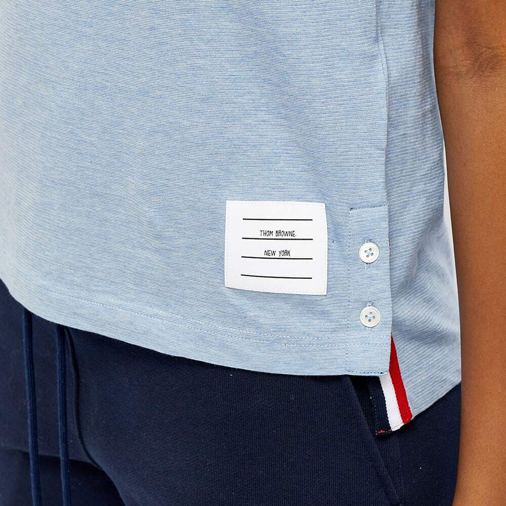 Thom Browne Women's Short Sleeve Ringer T-Shirt in Light