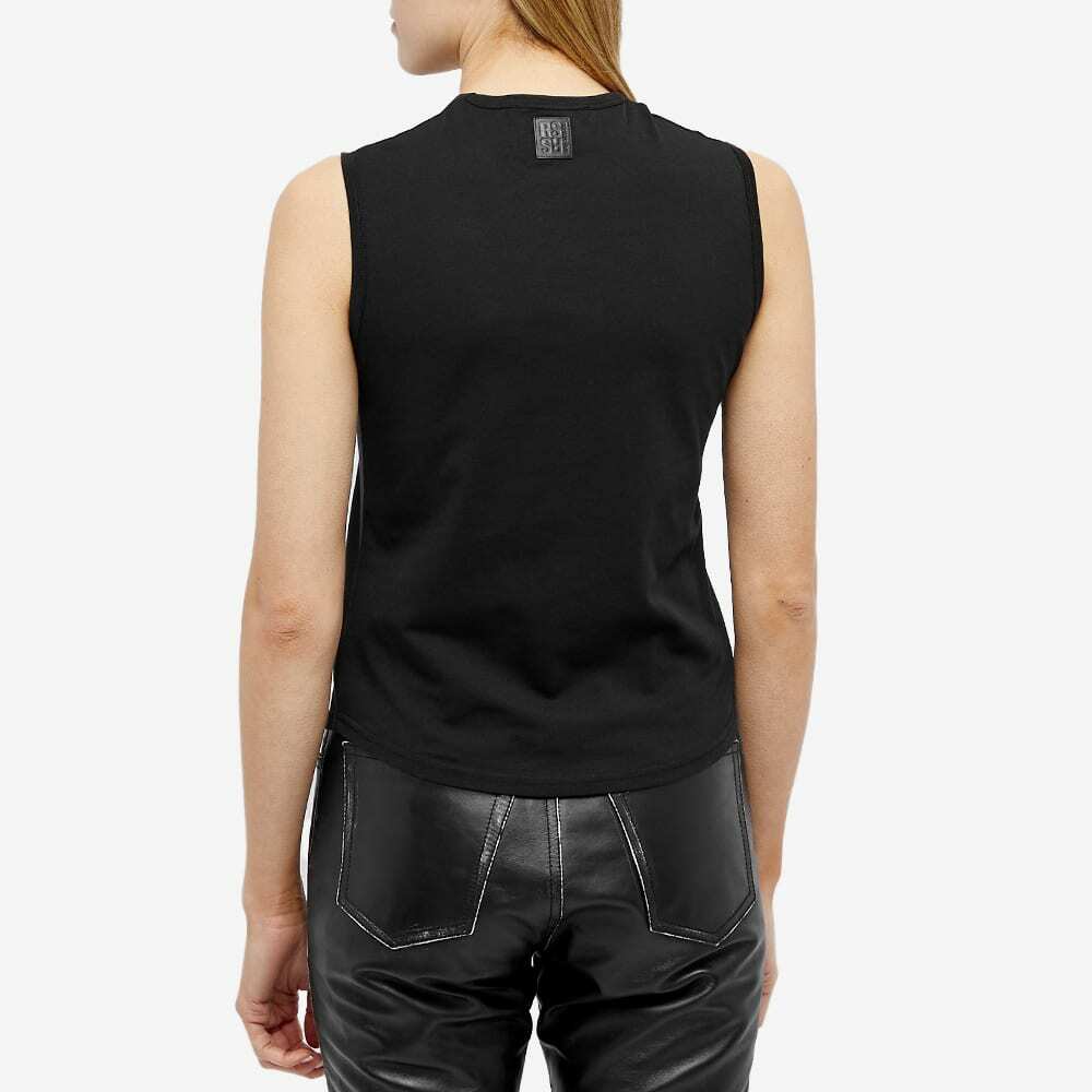 Raf Simons Women's Sleeveless Tight Fit R Hand Sign Print Vest in