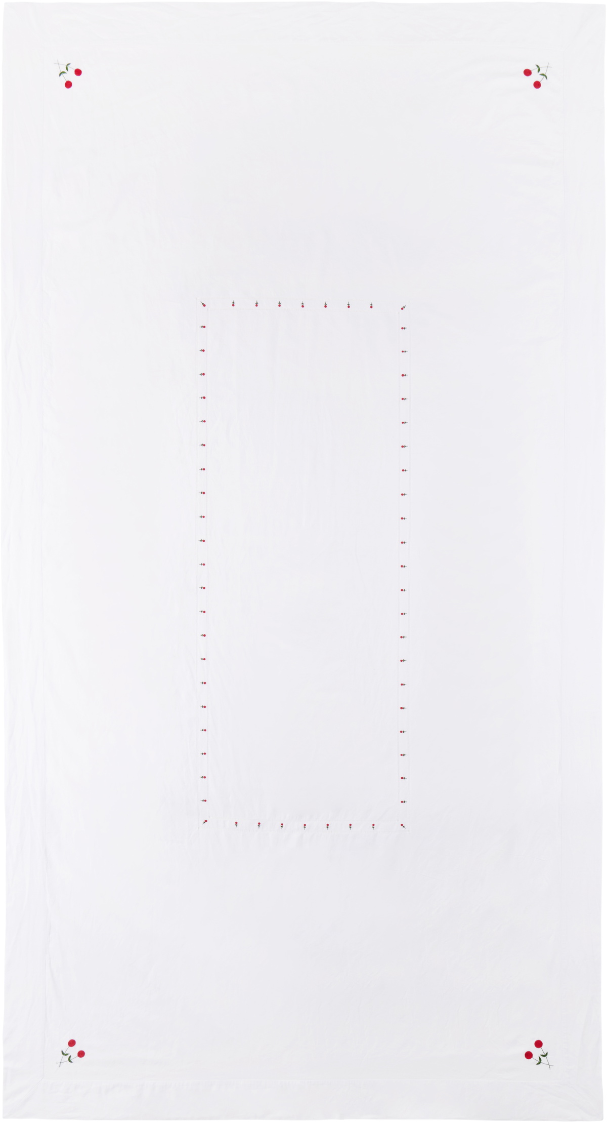 Gohar World White 'à Jour' & Rose Tablecloth
