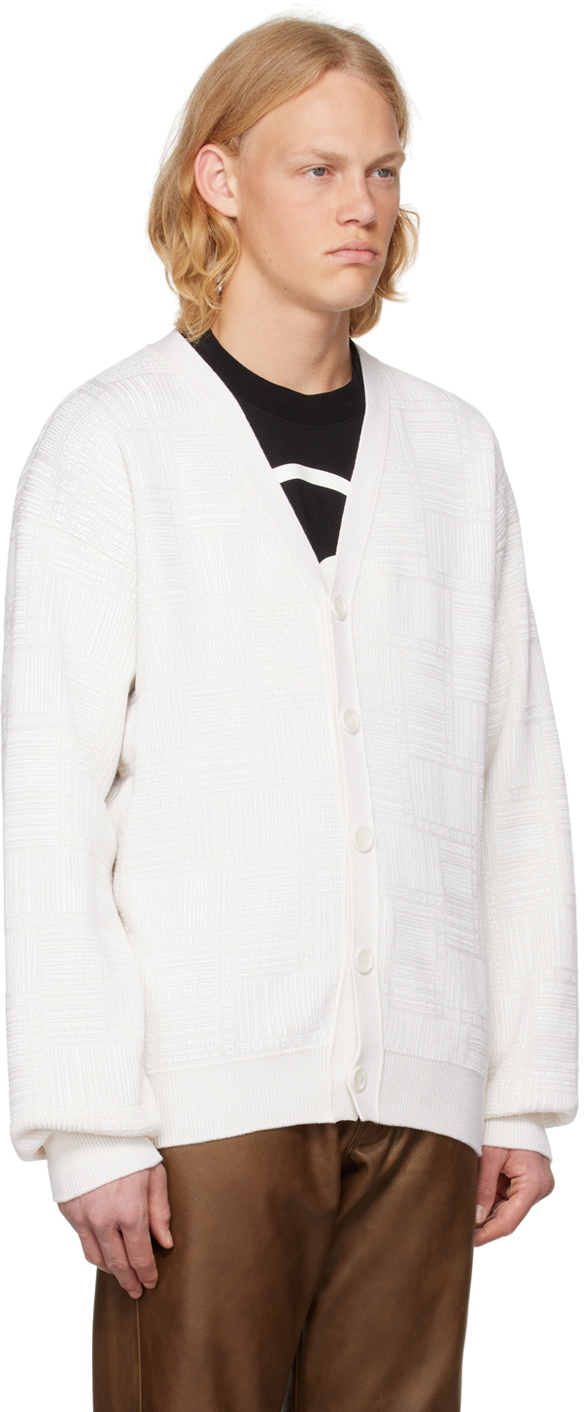 VTMNTS Off-White Printed Cardigan