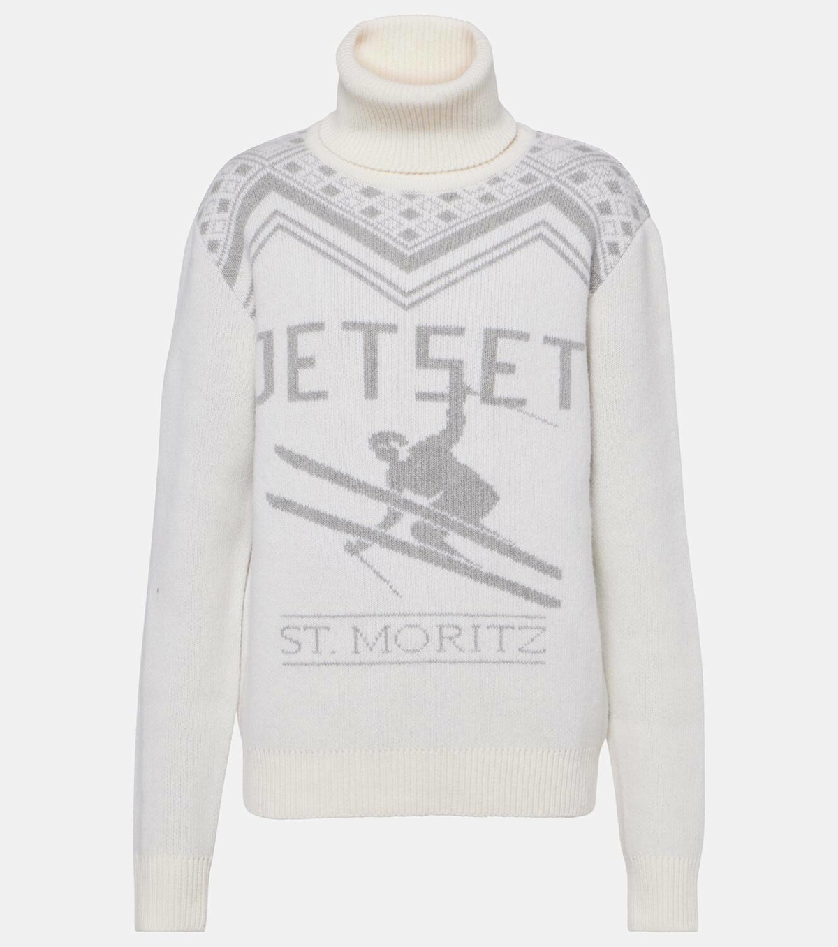 Jet Set Wool intarsia turtleneck sweater
