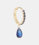 Persée 18kt gold single earring with sapphire and topaz