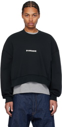 B1ARCHIVE Black Oversized Crewneck Sweatshirt