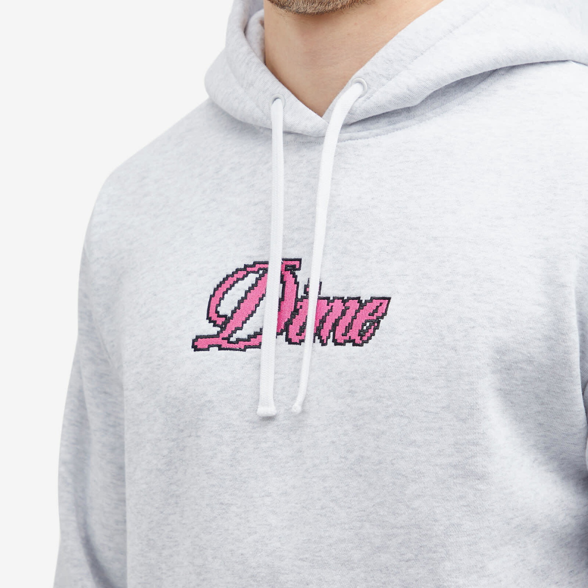 【DIME】Pixel Cursive Hoodie ASH Dime Men's Pixel Cursive Hoodie in Ash Dime