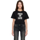 R13 Black 'High On Life' Boy T-shirt