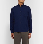 Barbour - Mile Castle Mandarin-Collar Cotton-Chambray Shirt - Blue