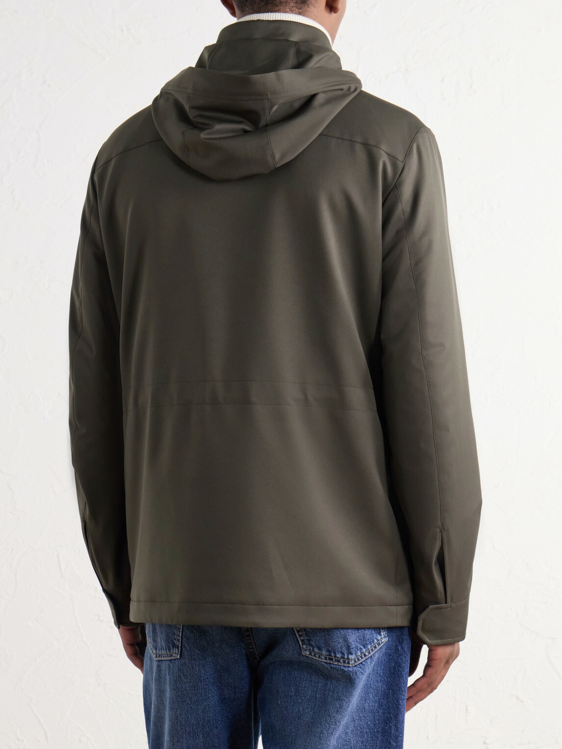 Zegna - Hooded Twill Coat - Green