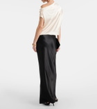 The Sei Draped silk satin top