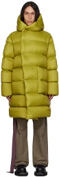 Rick Owens Yellow Hooded Down Coat
