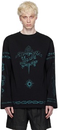 Jean Paul Gaultier Black Glitter Long Sleeve T-shirt