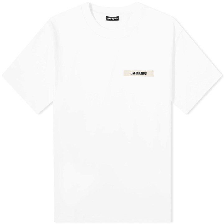 Photo: Jacquemus Men's Gros Grain Logo T-Shirt in White