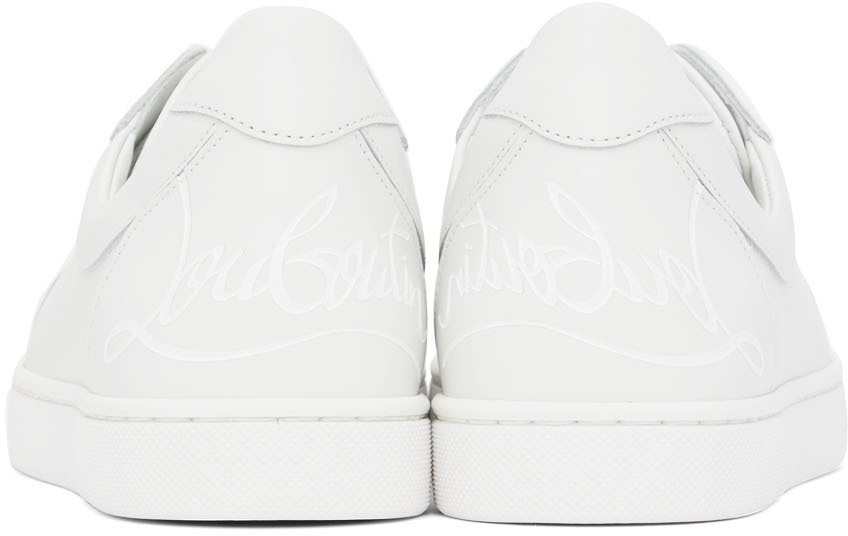 Christian Louboutin White Elo Loubi Flat Sneakers