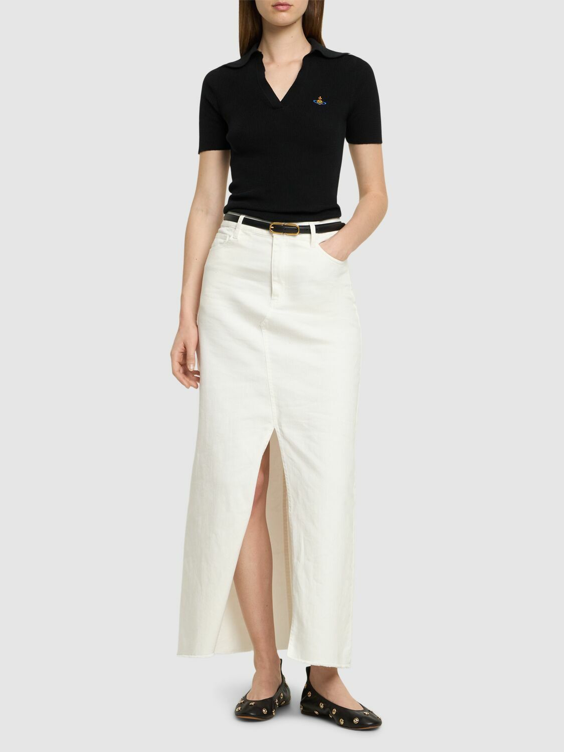 DESIGNERS REMIX Bennet Cotton Blend Long Skirt