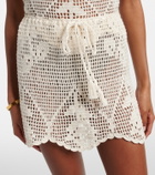 Anna Kosturova Rose crochet cotton miniskirt