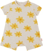 TINYCOTTONS Baby Beige & Yellow Starfruit Jumpsuit
