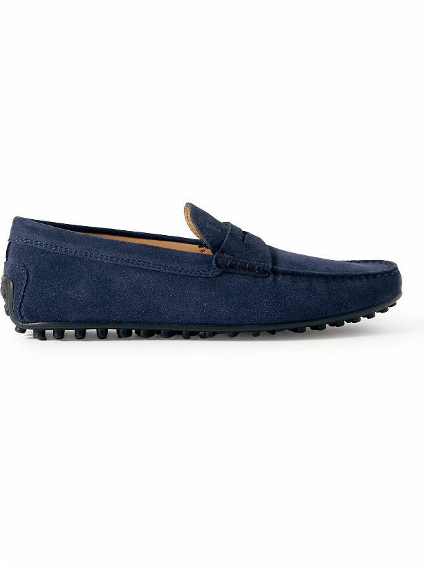 Photo: Tod's - Gommino Suede Driving Shoes - Blue