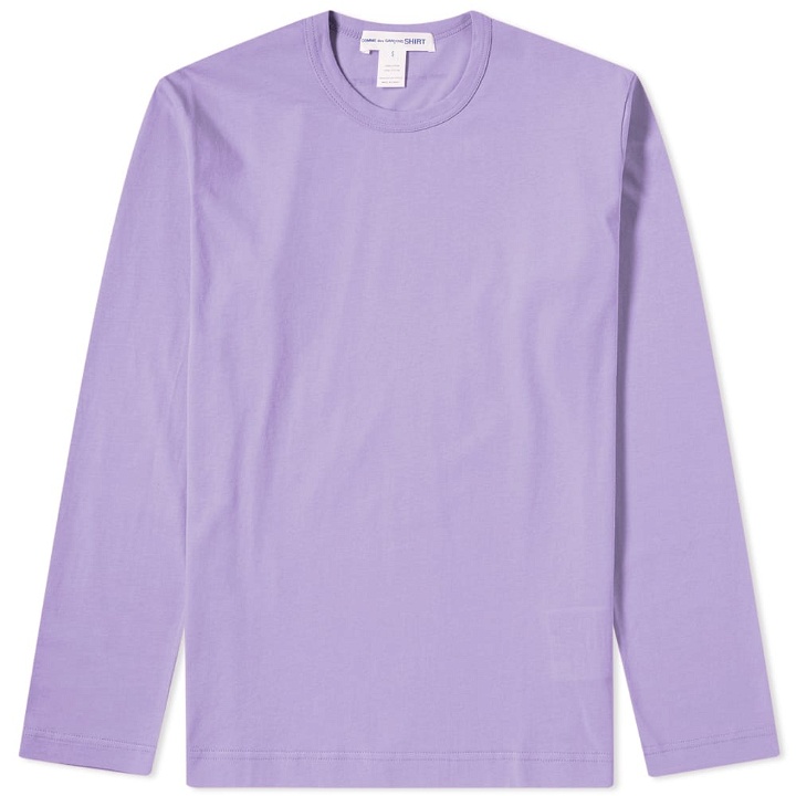 Photo: Comme des Garcons SHIRT Long Sleeve Logo Tee Purple