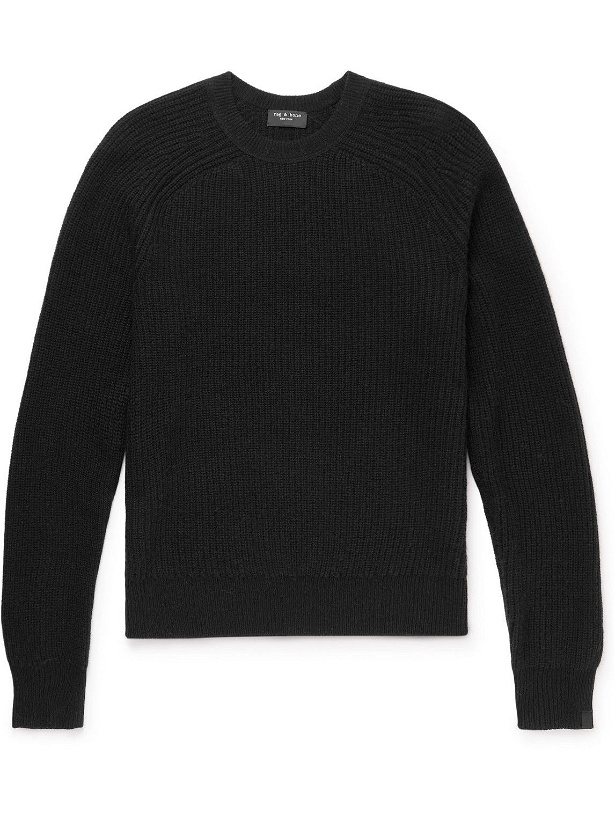 Photo: Rag & Bone - Pierce Ribbed Cashmere Sweater - Black