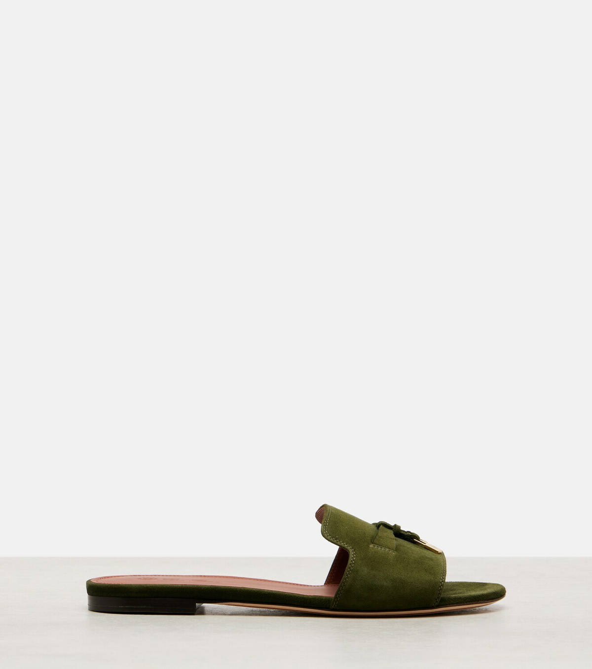 Loro Piana Summer Charms suede slides