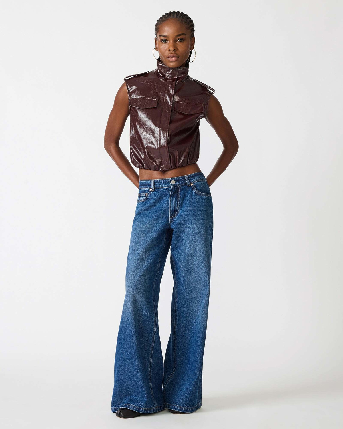 Steve Madden Luxie Vest in Purple