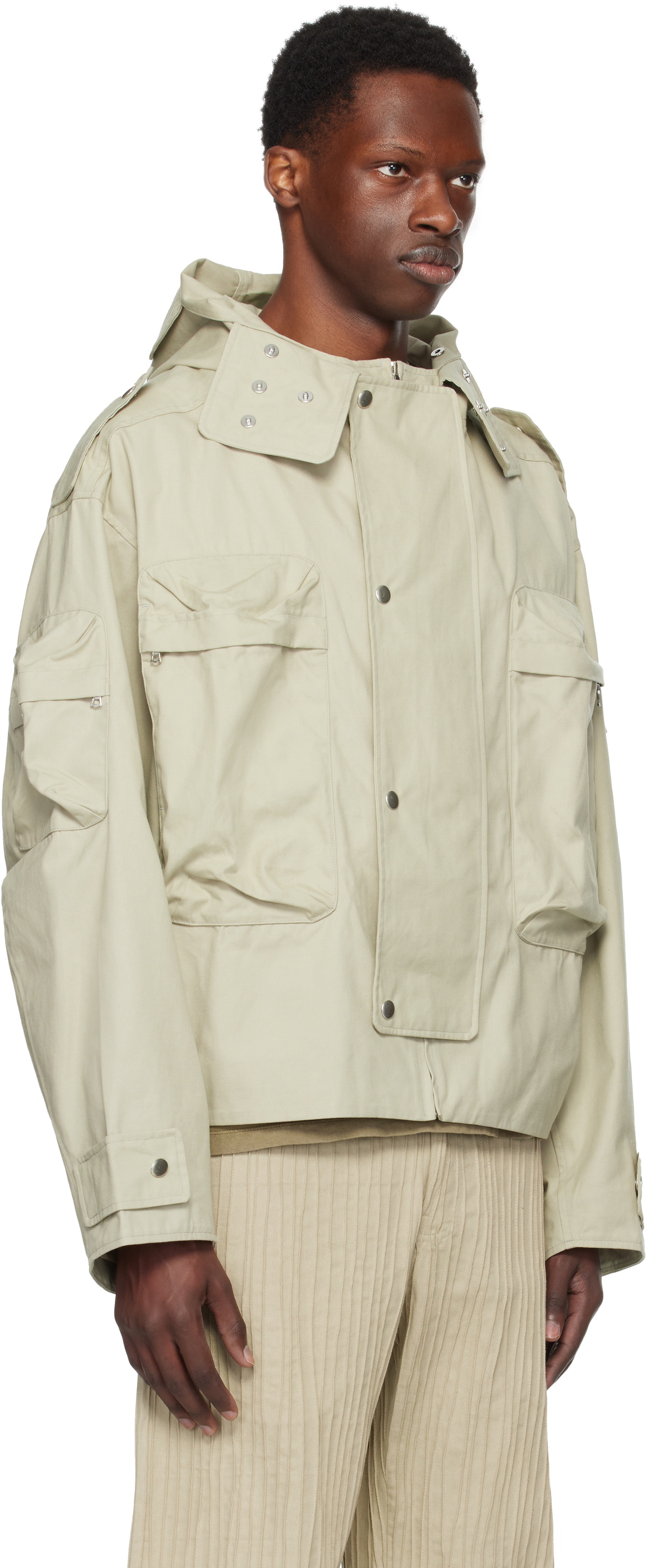 Tondolo Taupe Otidea Hooded Jacket