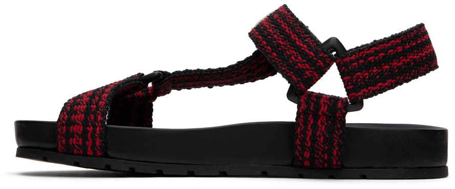 Bottega Veneta Black & Red Trip Sandals Bottega Veneta
