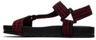 Bottega Veneta Black & Red Trip Sandals