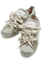 Simone Rocha Ballerina Grip Panelled Satin Sneakers Grey