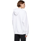 Moschino White Double Question Mark Hoodie