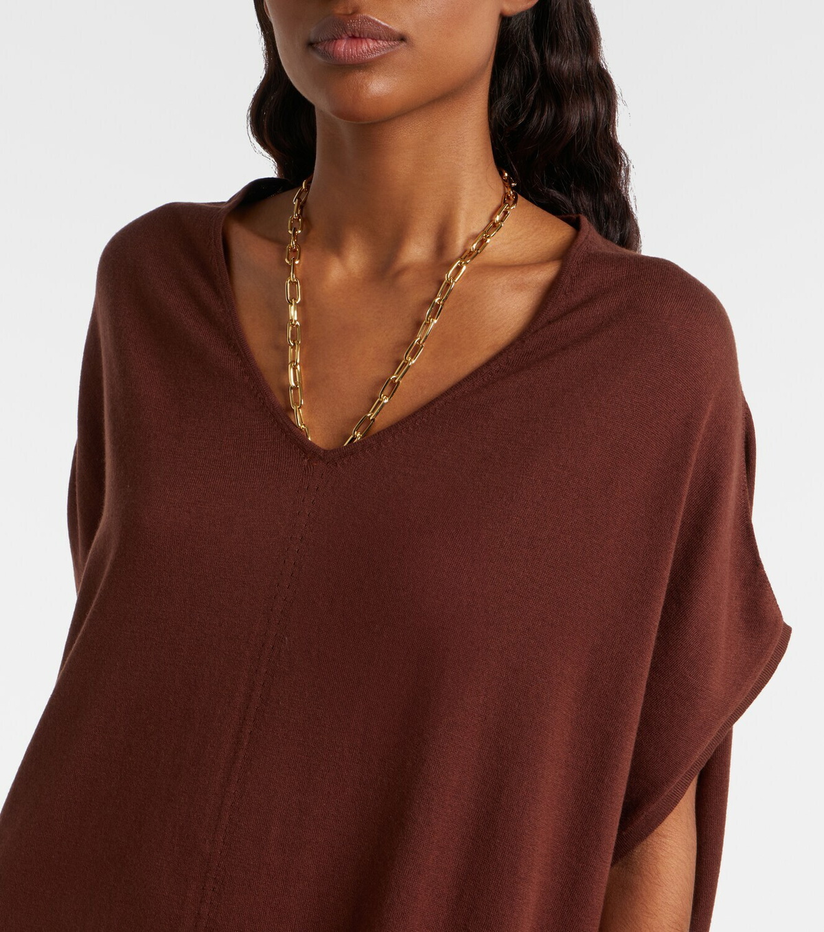 Jardin des Orangers Cotton, silk, and cashmere midi dress