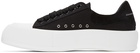 Alexander McQueen Black & White Deck Plimsoll Sneakers