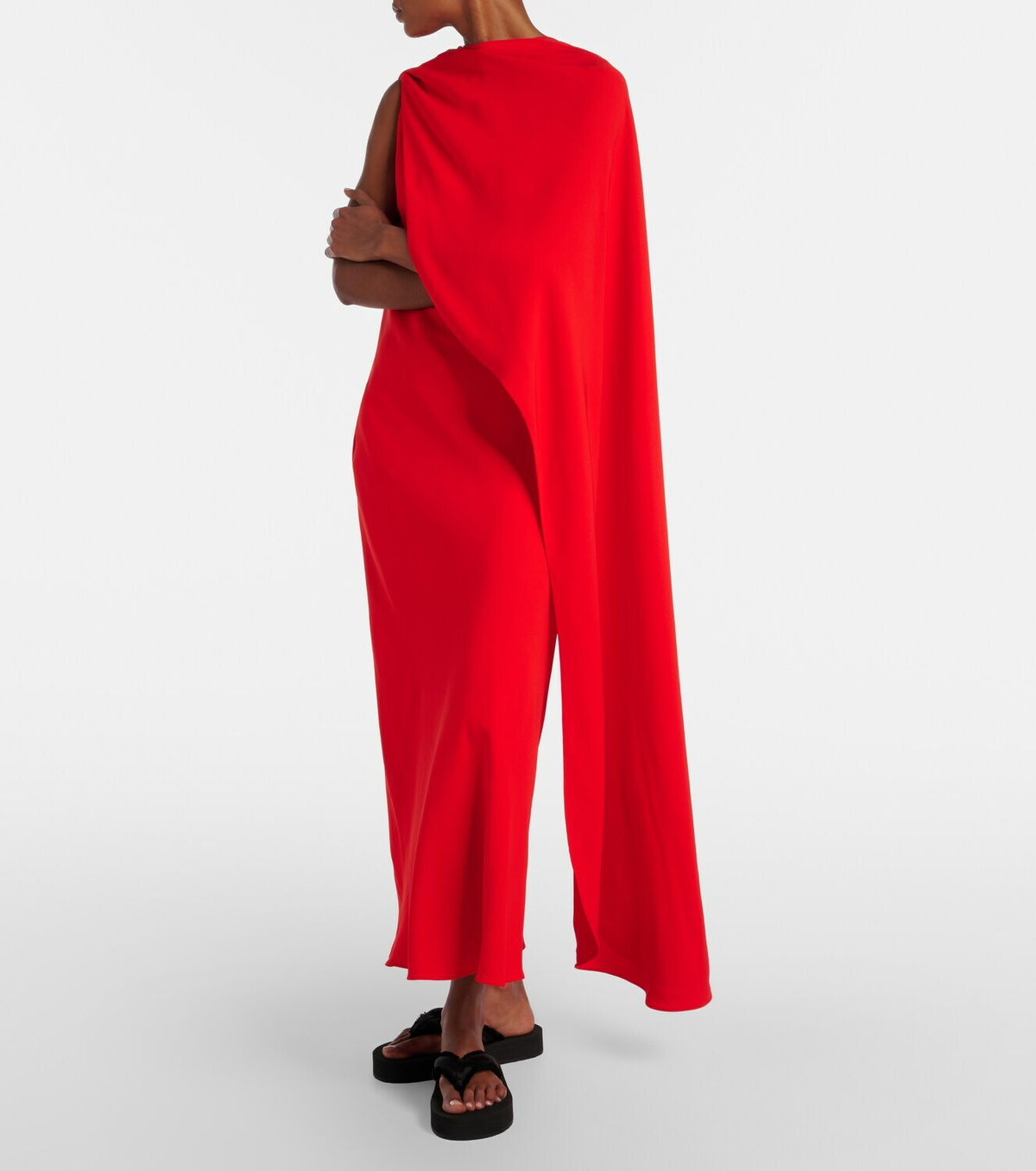 Balenciaga Open-back caped gown