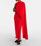 Balenciaga Open-back caped gown