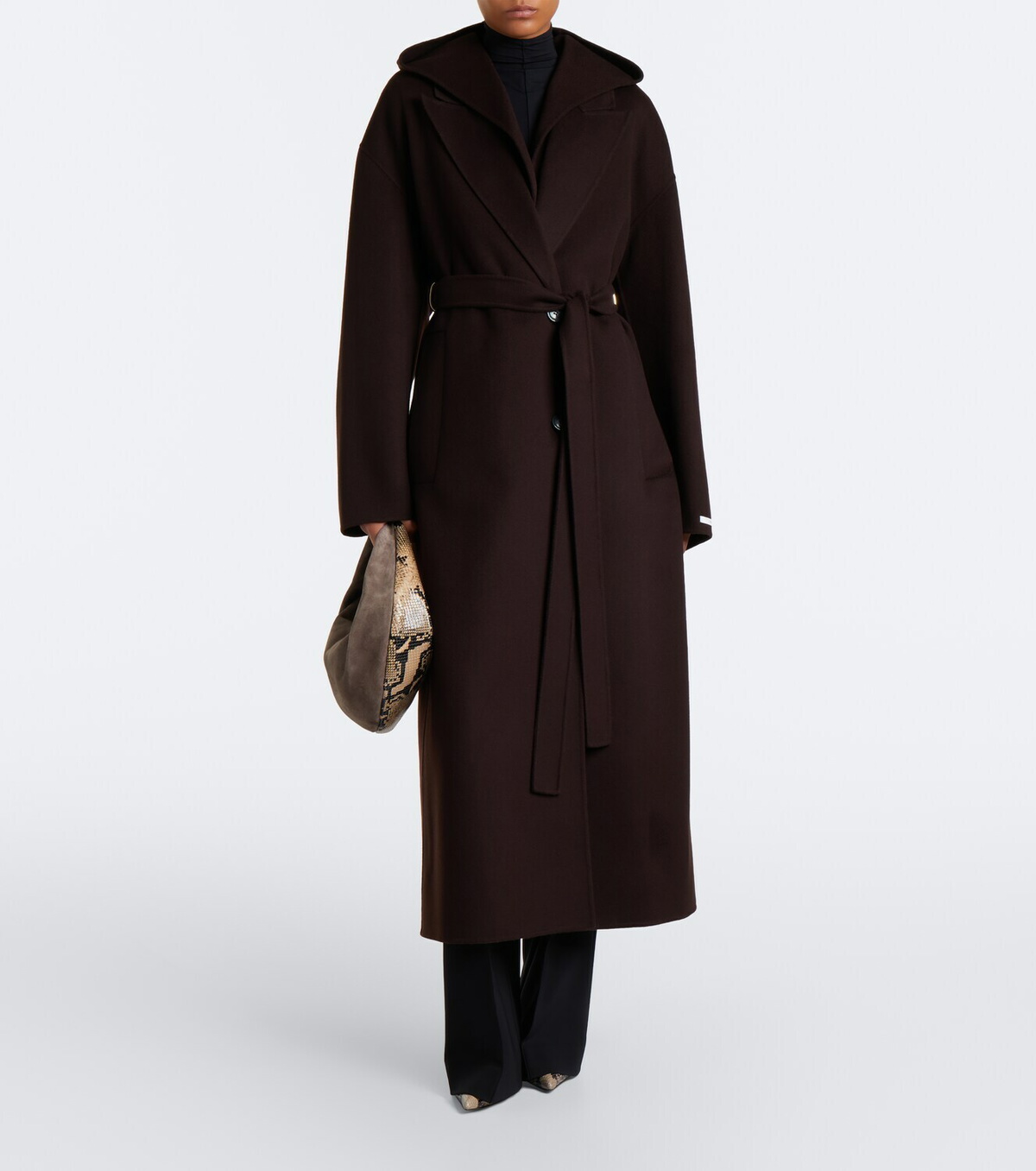 Sportmax Belted virgin wool coat