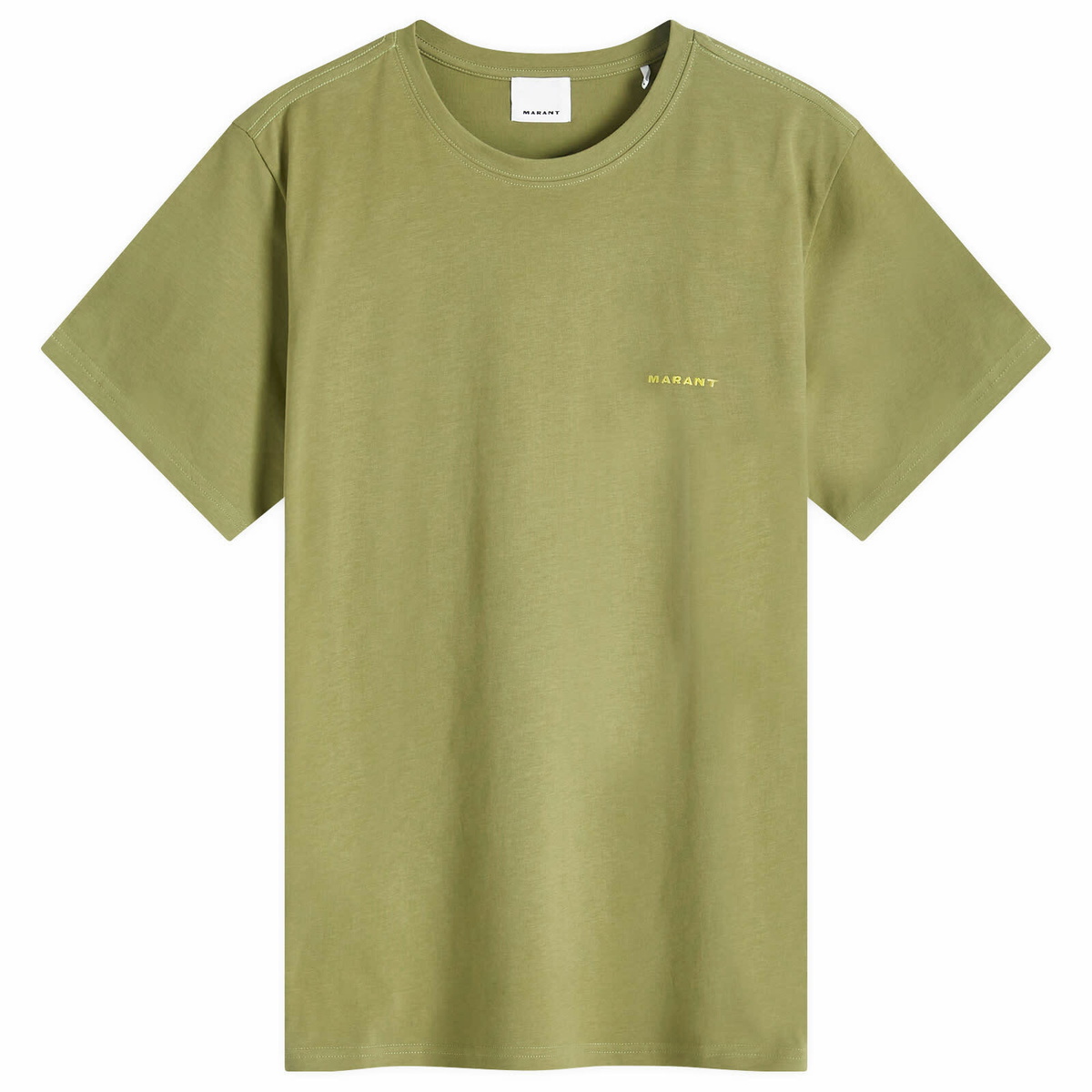 Isabel Marant Men's Zafferh Marant Logo T-Shirt in Khaki