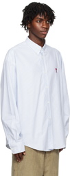 AMI Alexandre Mattiussi White & Blue Ami De Cœur Shirt